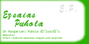 ezsaias puhola business card